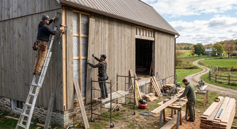 Barn Siding Replacement in Kennebunkport, ME