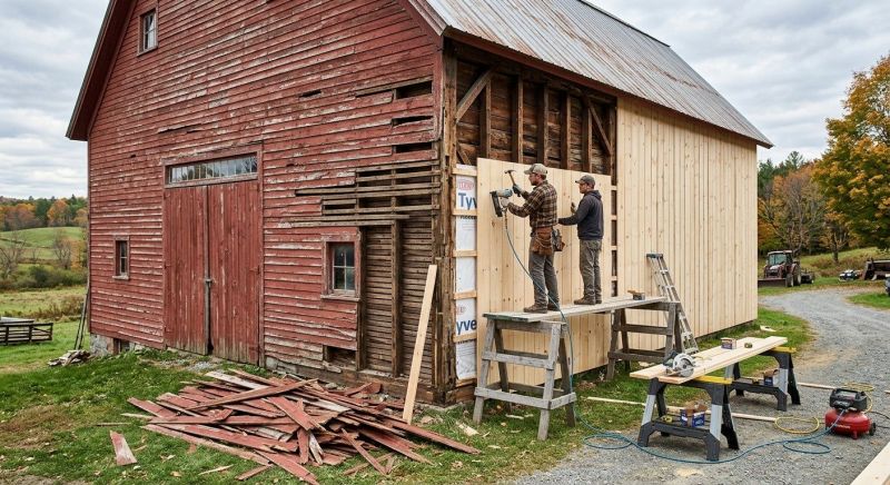 Barn Siding Replacement in Biddeford, ME