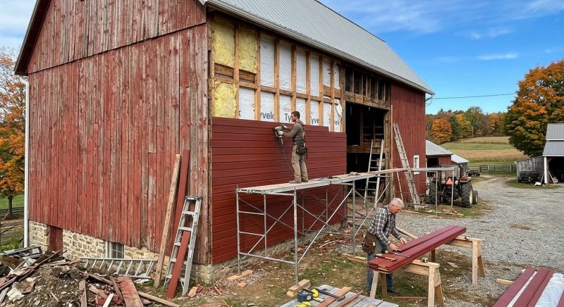 Barn Siding Replacement in Limerick, ME