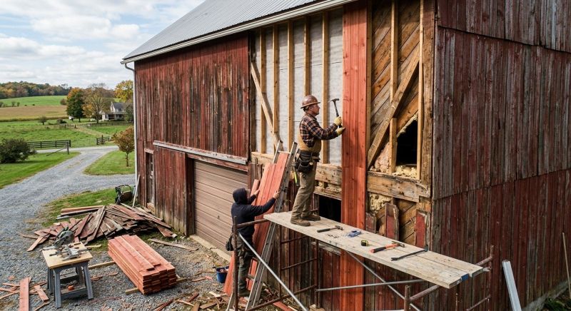 Barn Siding Replacement in Limerick, ME