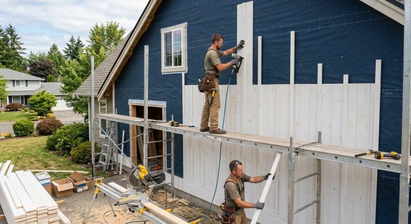 Batten Siding Installation in Steep Falls, ME