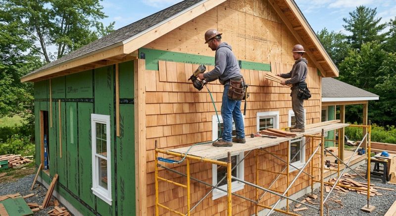 Cedar Siding Installation in Windham, ME