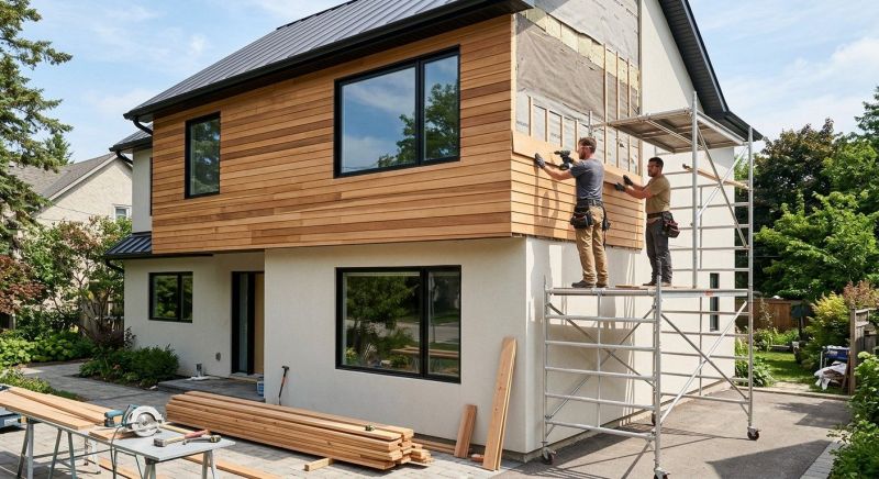 Faux Wood Siding Installation in Acton, ME