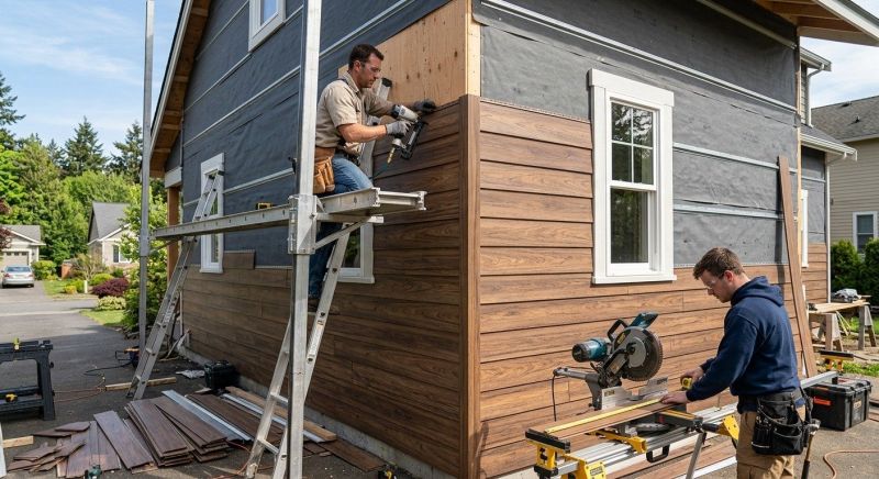 Faux Wood Siding Installation in Gorham, ME