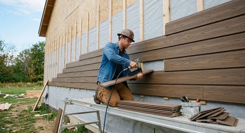 Faux Wood Siding Installation in Lebanon, ME
