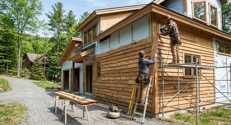 Faux Wood Siding Installation in North Berwick, ME