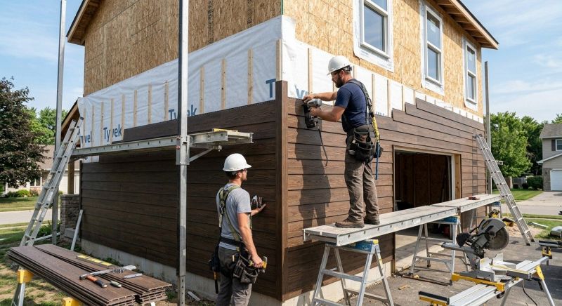 Faux Wood Siding Installation in North Waterboro, ME