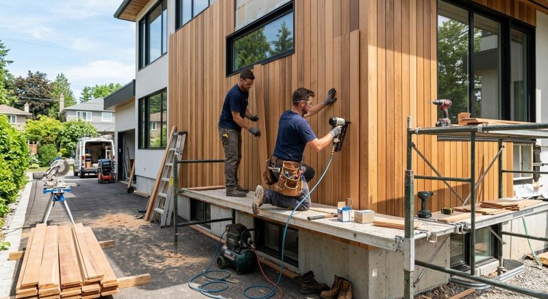 Hardwood Siding Installation in Wells, ME