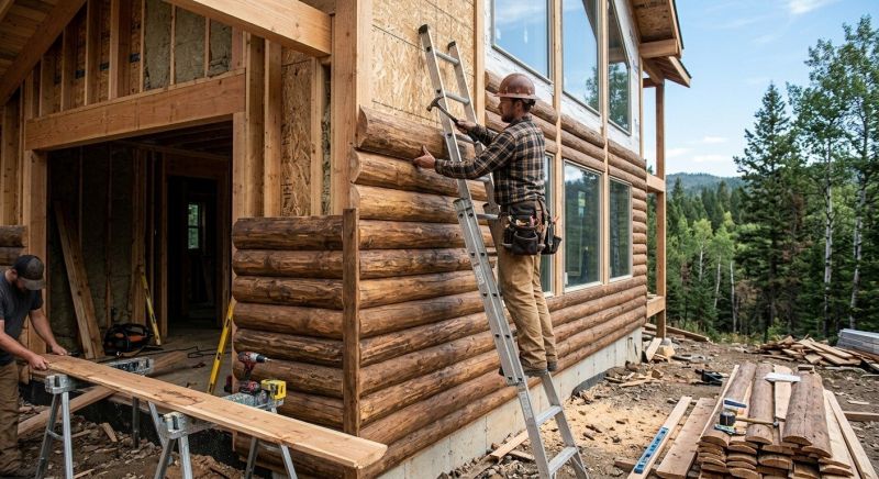 Log Siding Installation in Acton, ME