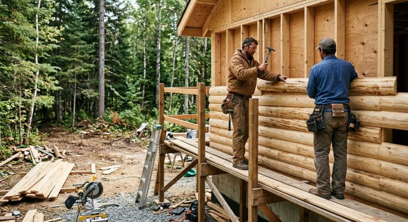 Log Siding Installation in Limington, ME