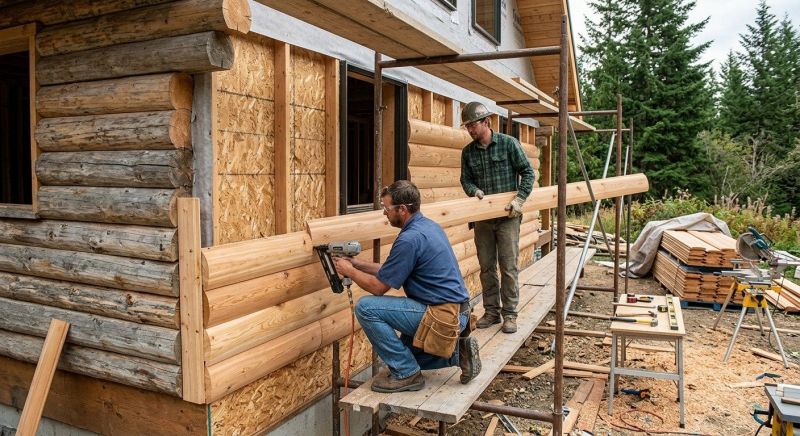 Log Siding Installation in Ogunquit, ME