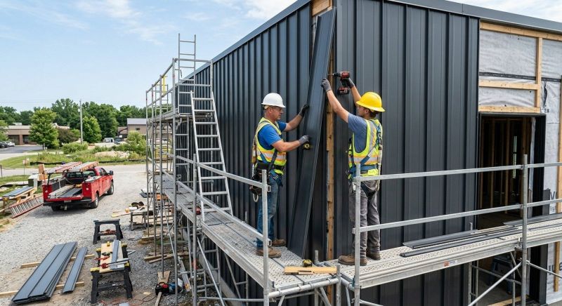 Metal Barn Siding Installation in Biddeford, ME