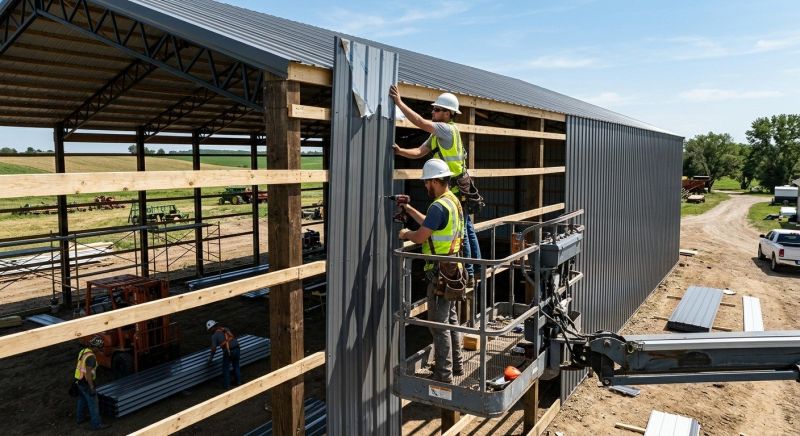 Metal Barn Siding Installation in Biddeford, ME