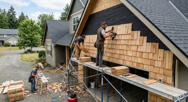 Shake Siding Installation in Wells, ME