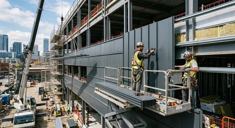 Steel Cladding Installation in Biddeford, ME