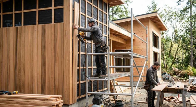 Wood Cladding Installation in Old Orchard Beach, ME